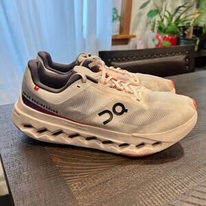 On cloud white multicolor running shoe cloud surfer 10.5 women